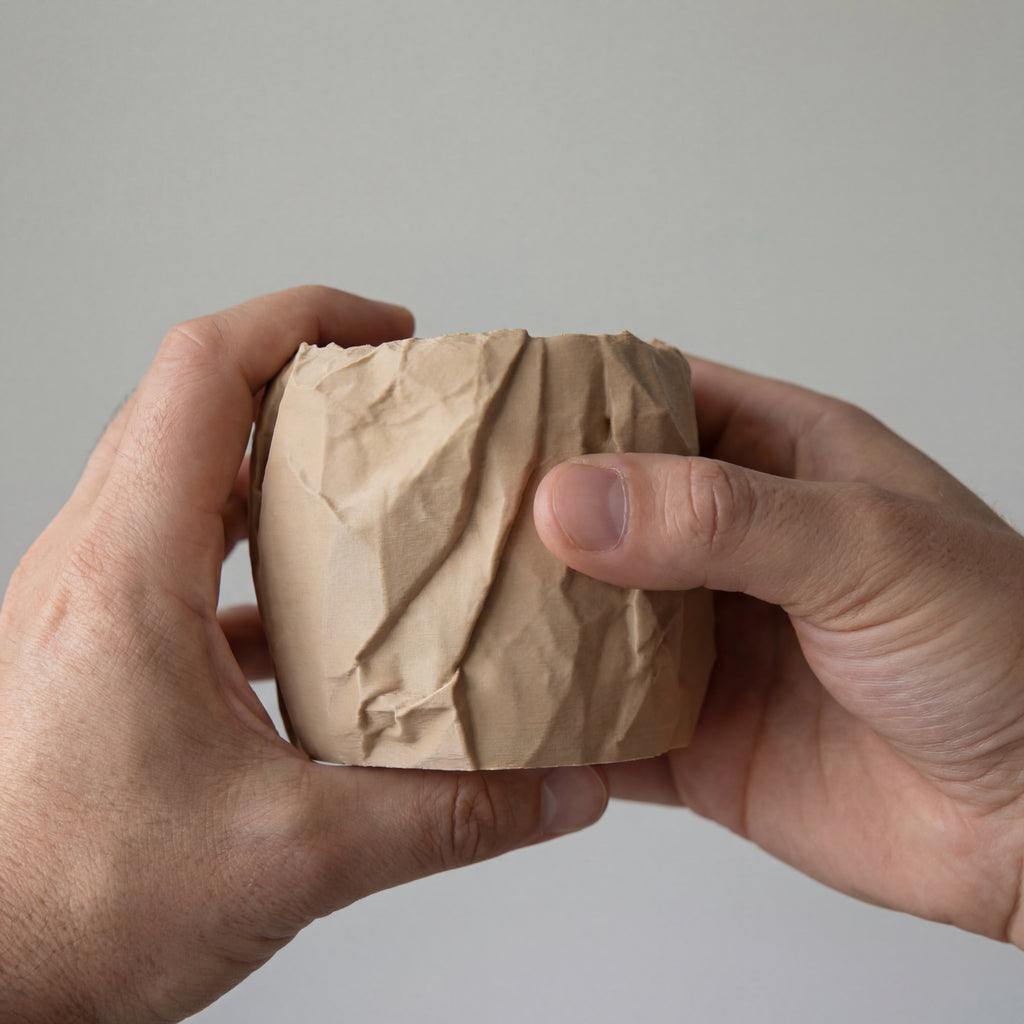 Crumple Sculptural Planter & Pen Holder