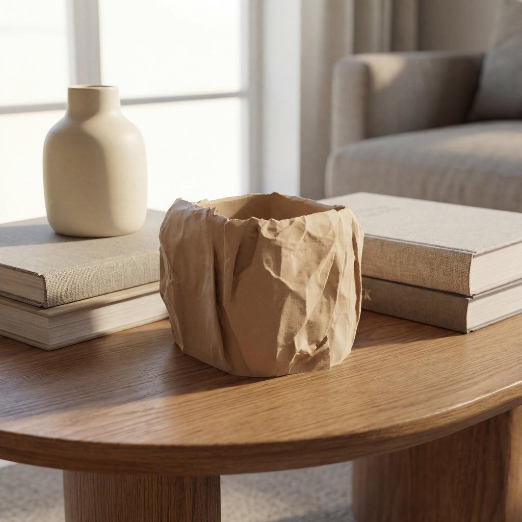 Crumple Sculptural Planter & Pen Holder