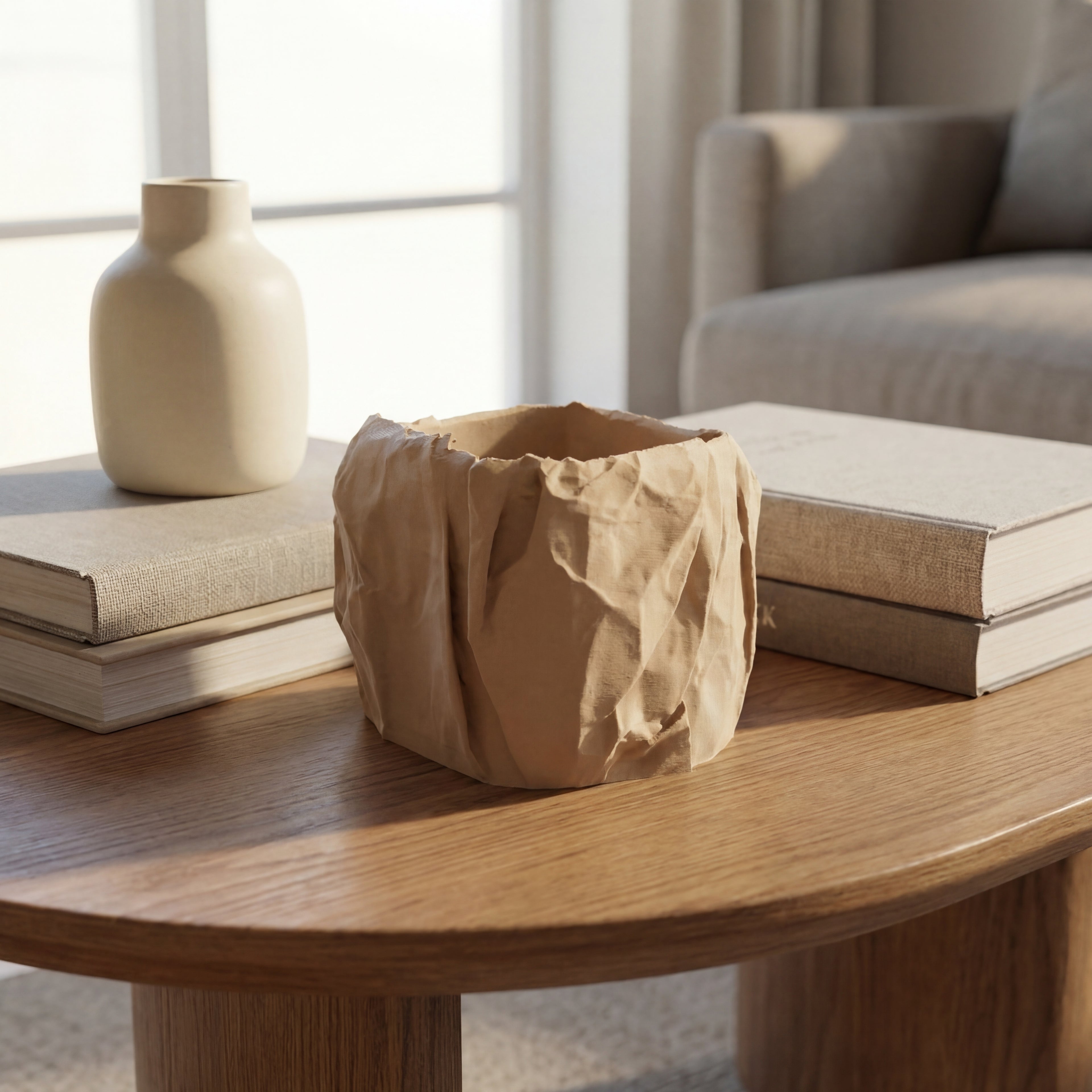 Crumple Sculptural Planter & Pen Holder