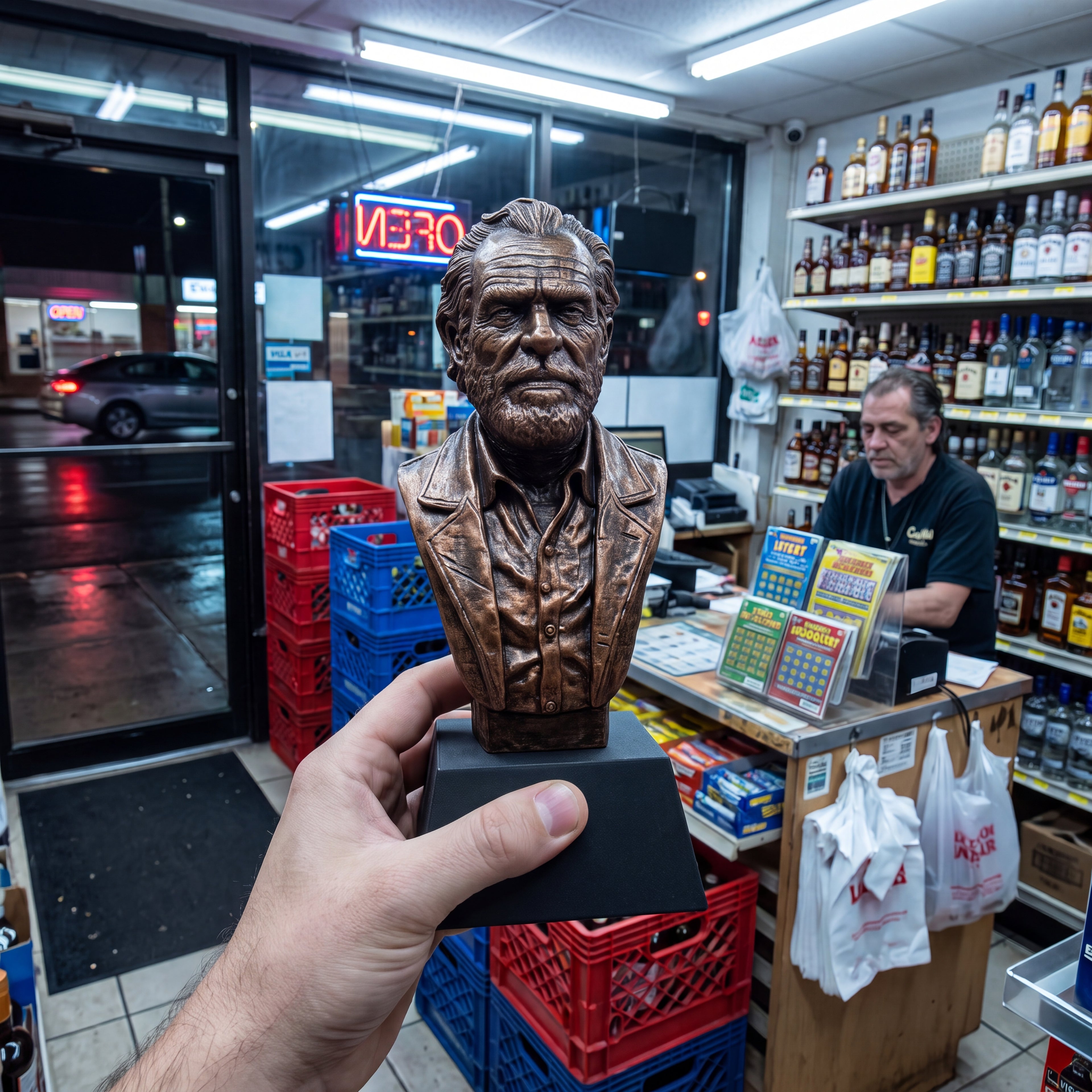 Charles Bukowski Bust