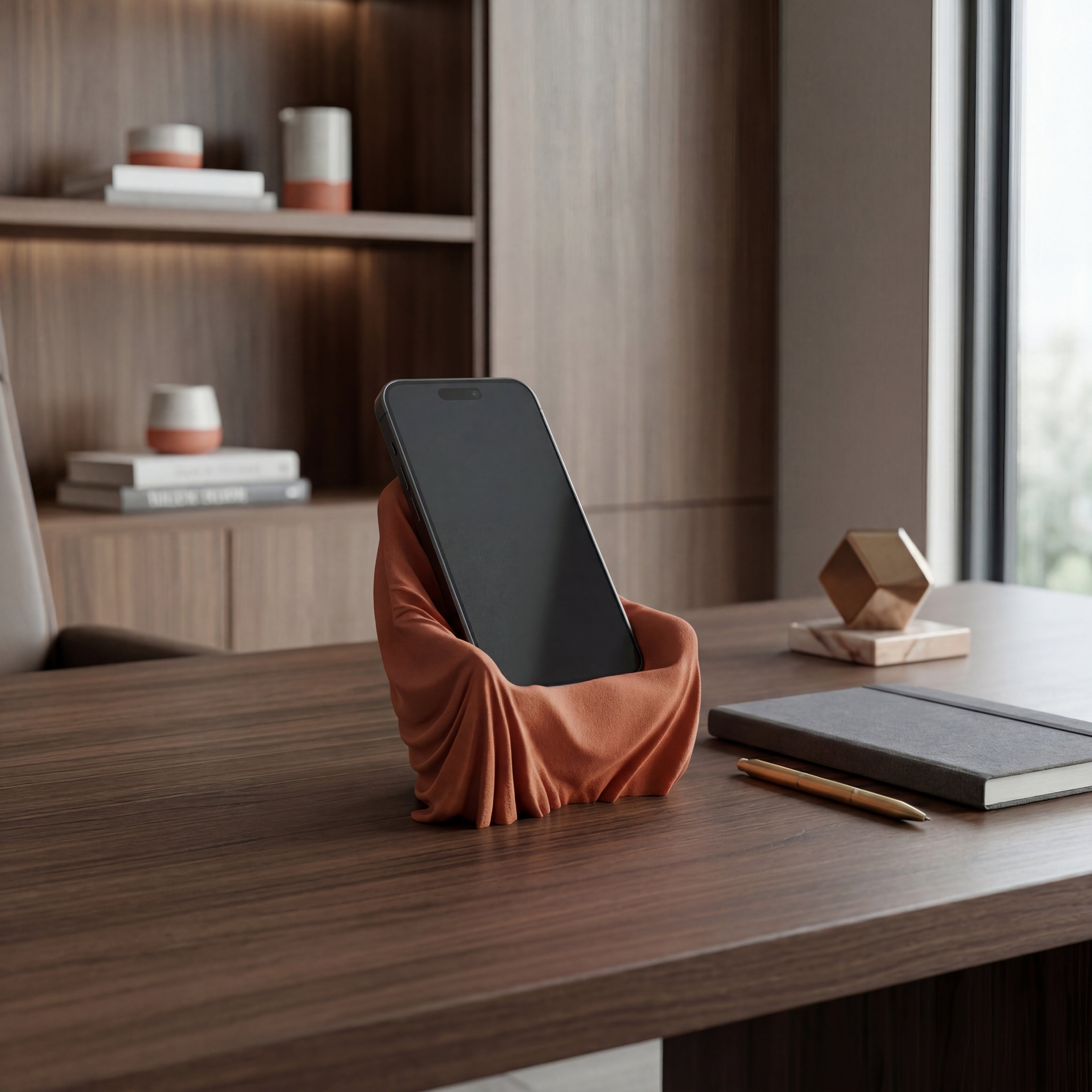 Drape Sculptural Phone Holder