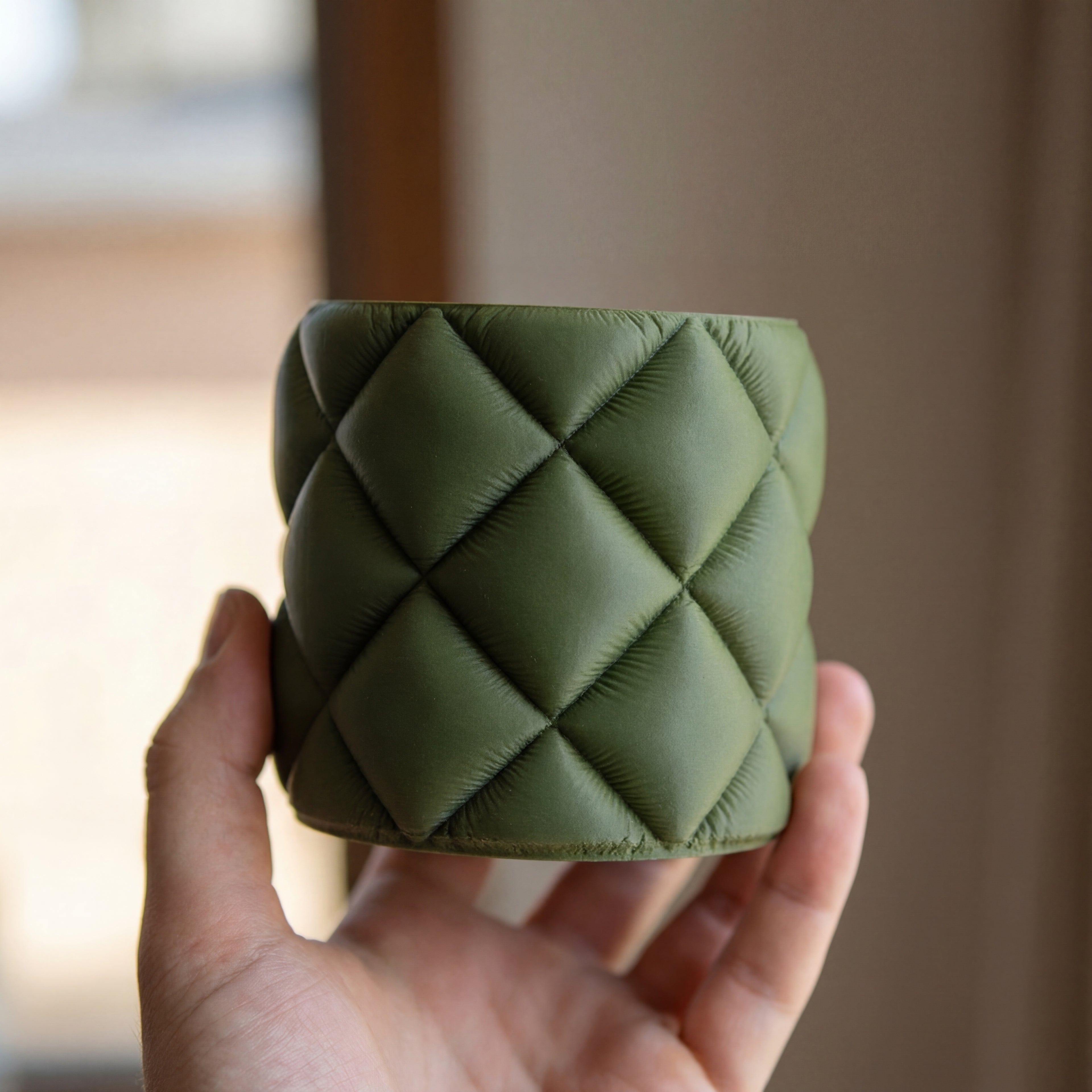 Quilt Sculptural Planter & Pen Holder