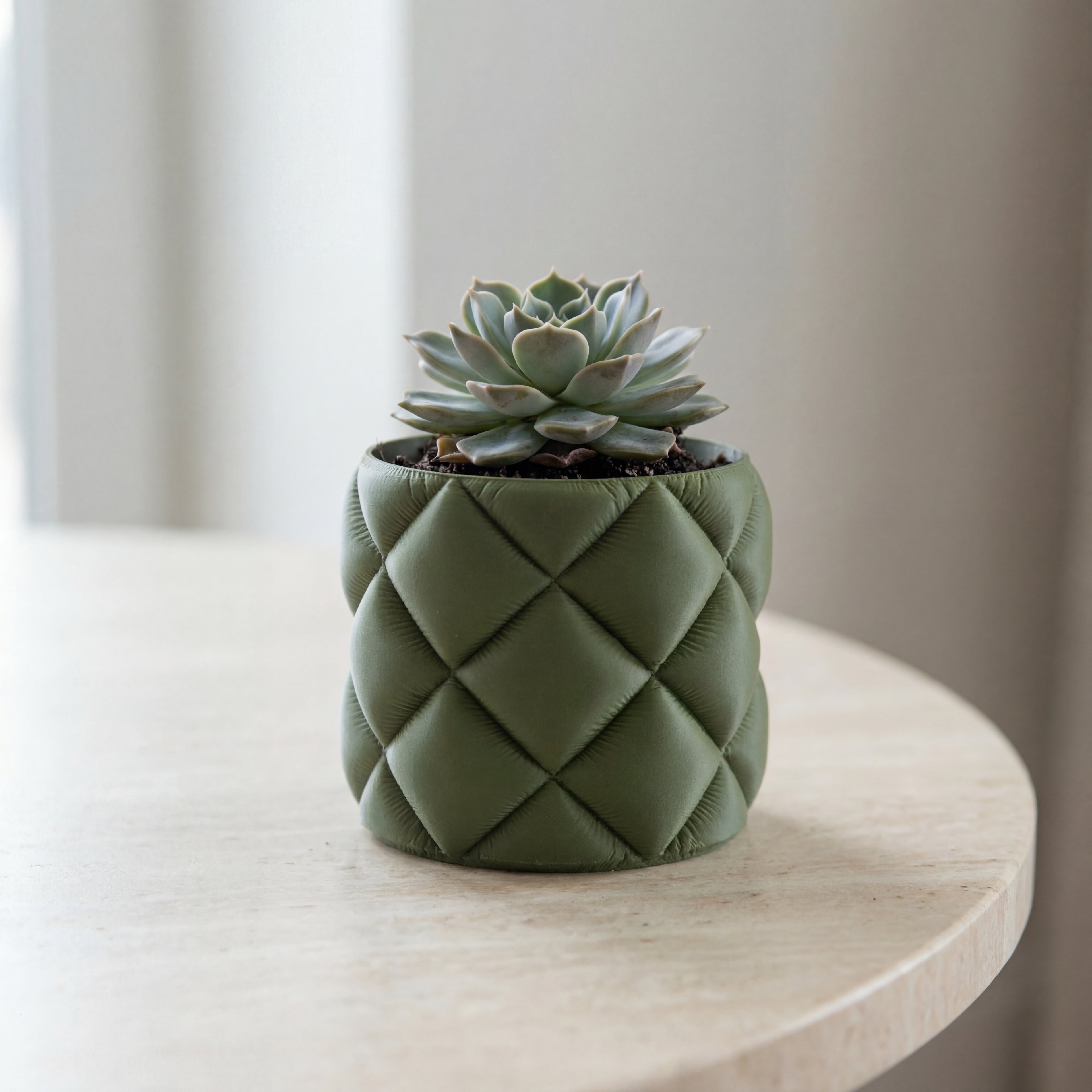 Quilt Sculptural Planter & Pen Holder