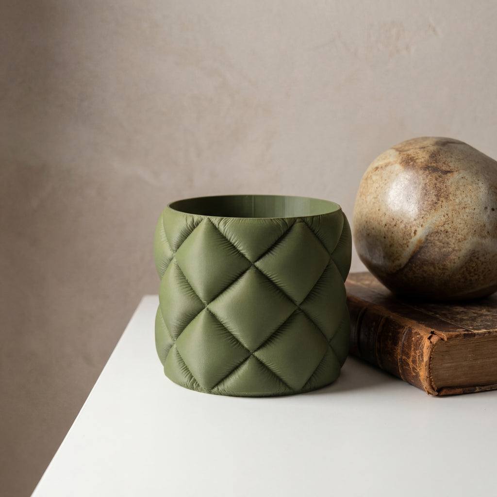 Quilt Sculptural Planter & Pen Holder