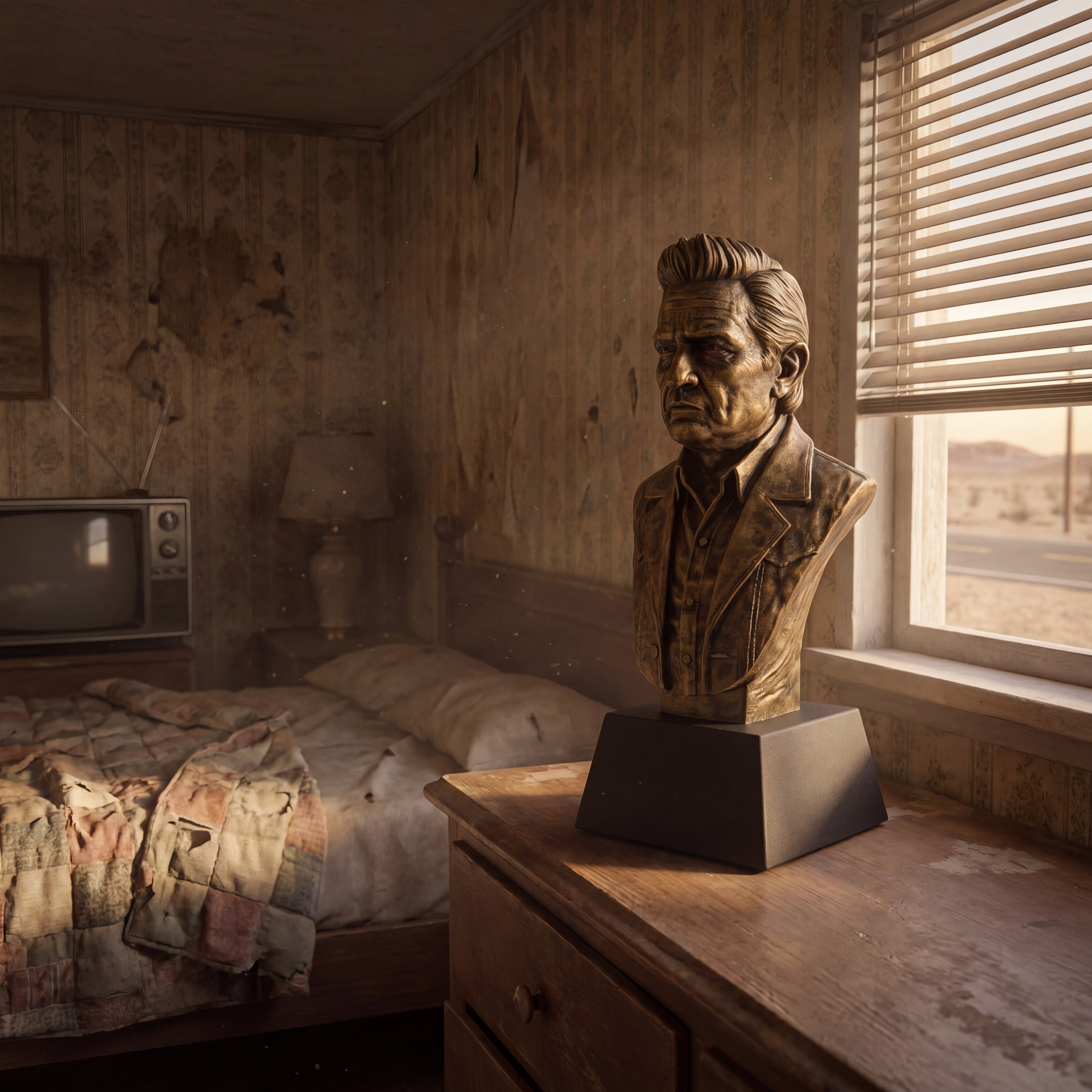 Johnny Cash Bust