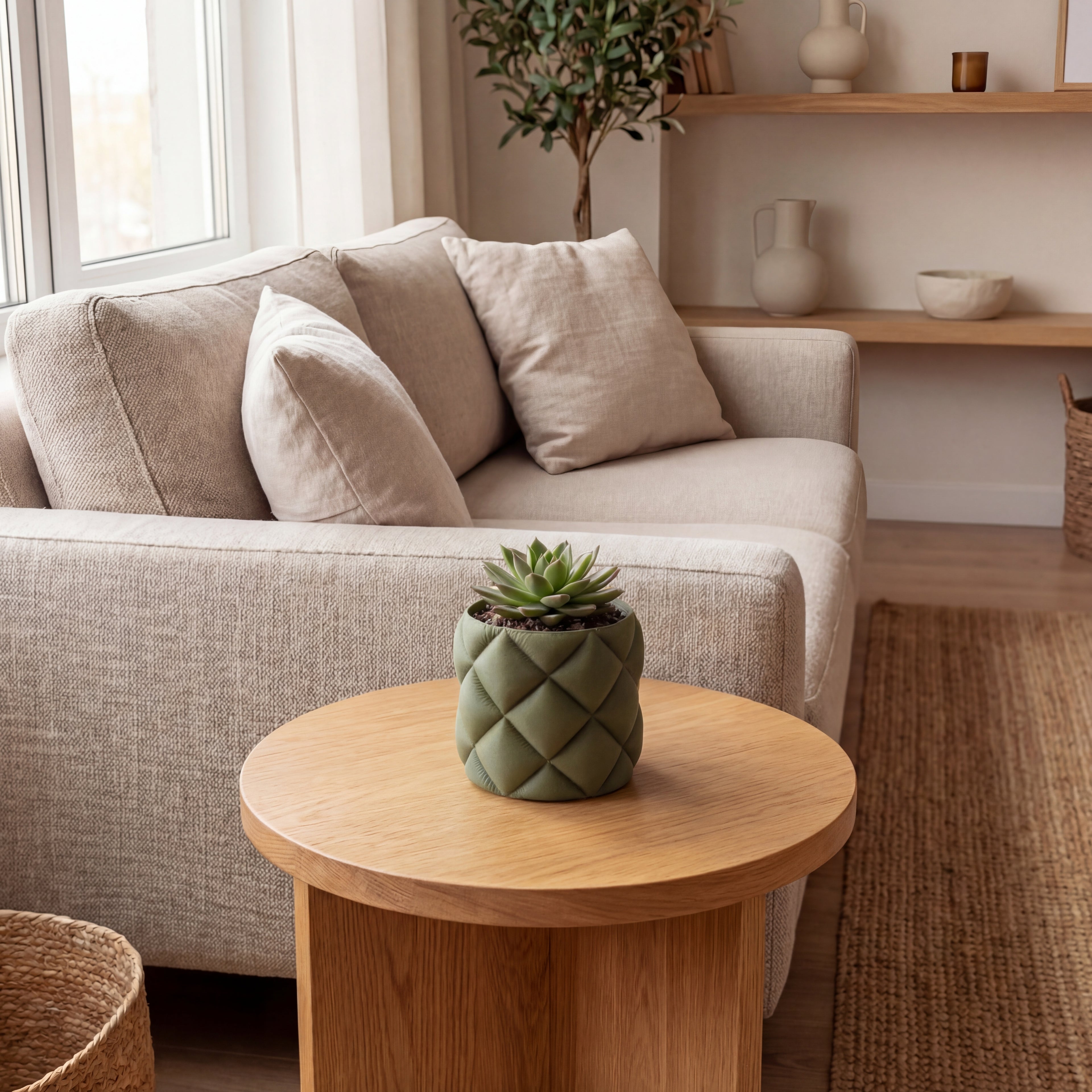 Quilt Sculptural Planter & Pen Holder